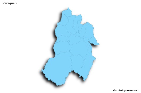 Sample Maps for Paraguarí (blue,outline,shadowy)