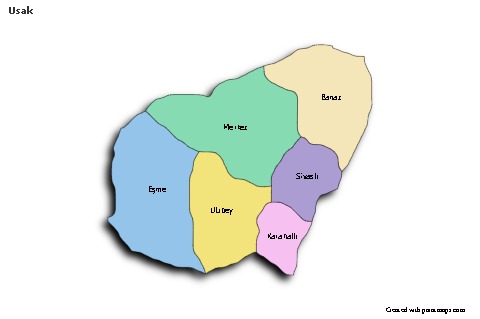 Sample Maps for Usak (colored,shadowy)