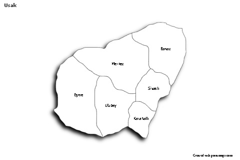 Sample Maps for Usak (black-white,shadowy)