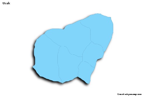 Sample Maps for Usak (blue,outline,shadowy)