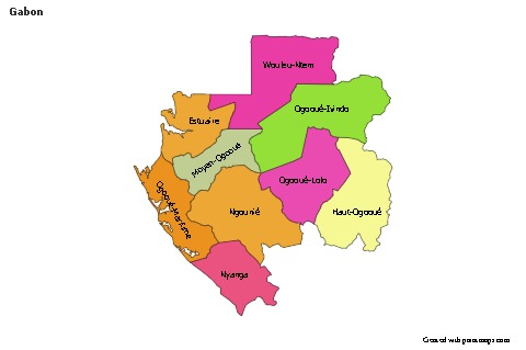 Sample Maps for Gabon (colored)