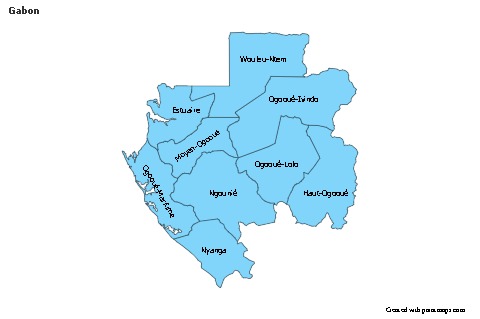 Sample Maps for Gabon (blue)