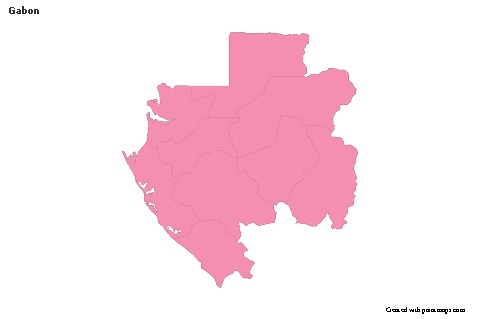 Sample Maps for Gabon (pink,outline)