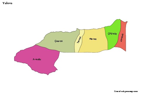 Contoh Peta untuk Yalova (berwarna)