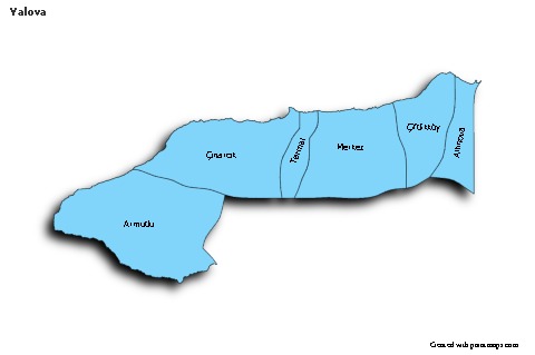 Contoh Peta untuk Yalova (biru,bayangan)