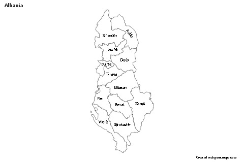 Sample Maps for Albania (black-white)