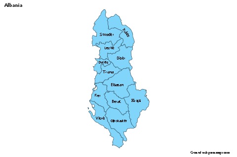Sample Maps for Albania (blue)