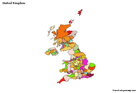 Sample Maps for United Kingdom (colored)