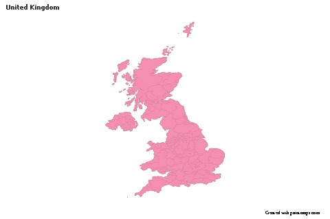 Sample Maps for United Kingdom (pink,outline)