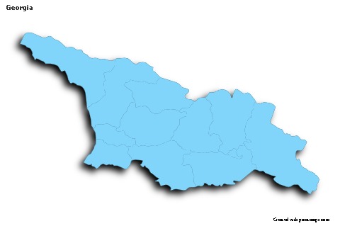 Sample Maps for Georgia (blue,outline,shadowy)