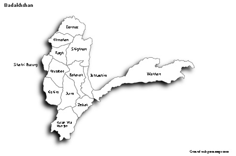 Sample Maps for Badakhshan (black-white,shadowy)