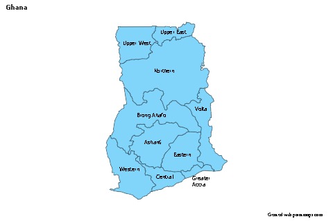 Sample Maps for Ghana (blue)