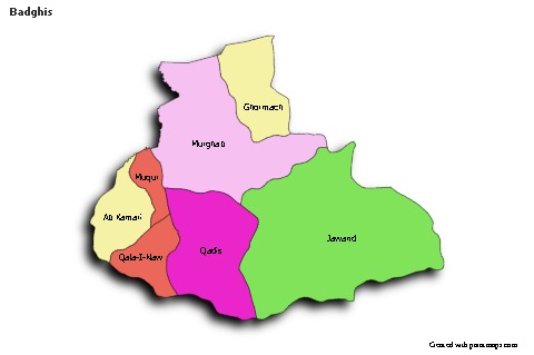 Sample Maps for Badghis (colored,shadowy)