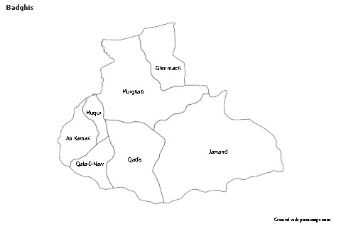 Sample Maps for Badghis (black-white)