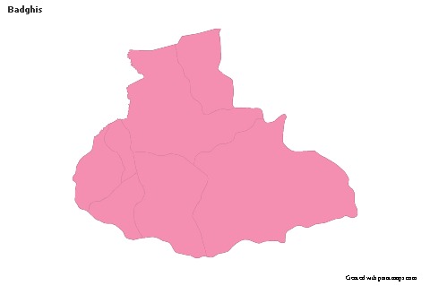 Sample Maps for Badghis (pink,outline)