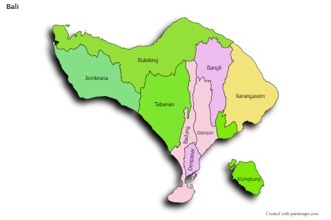 Sample Maps for Bali (colored,shadowy)