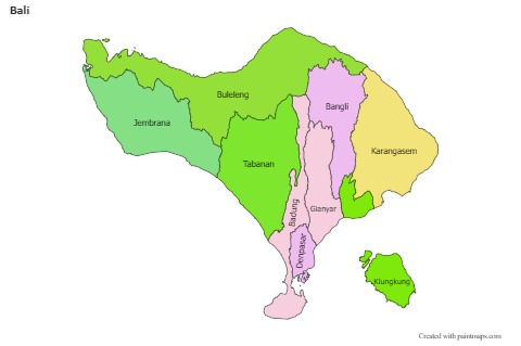Sample Maps for Bali (colored)