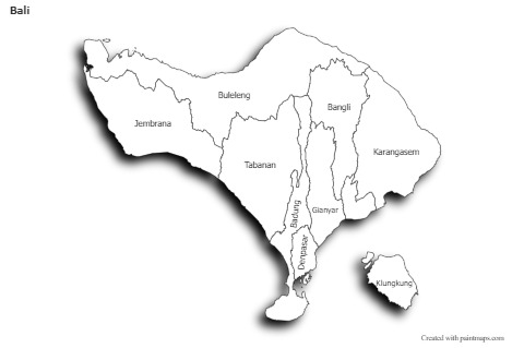 Sample Maps for Bali (black-white,shadowy)