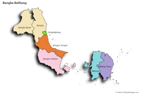 Contoh Peta untuk Bangka Belitung (berwarna,bayangan)