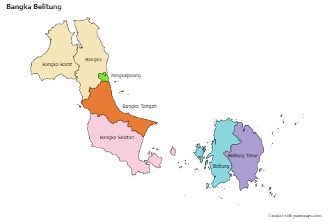 Contoh Peta untuk Bangka Belitung (berwarna)
