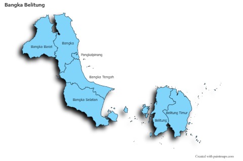 Contoh Peta untuk Bangka Belitung (biru,bayangan)