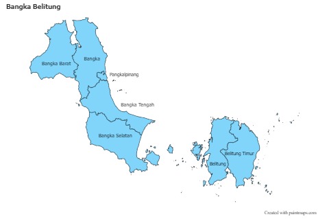 Contoh Peta untuk Bangka Belitung (biru)