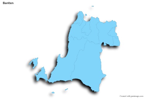 Banten için Örnek Haritalar (mavi,anahat,gölgeli)