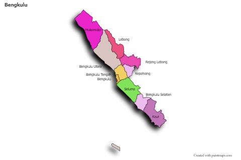 Bengkulu için Örnek Haritalar (renkli,gölgeli)