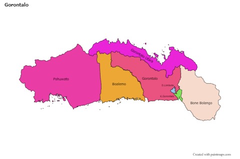 Gorontalo için Örnek Haritalar (renkli)