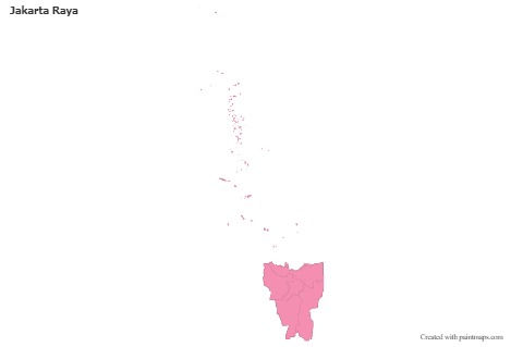 Mapas de muestra para Jakarta Raya (rosa,contorno)