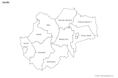 Jambi için Örnek Haritalar (siyah-beyaz)