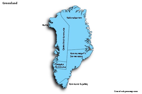 Sample Maps for Greenland (blue,shadowy)