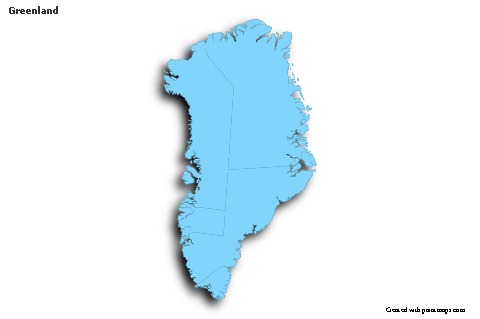 Sample Maps for Greenland (blue,outline,shadowy)