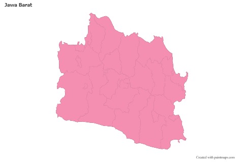 Jawa Barat için Örnek Haritalar (pembe,anahat)
