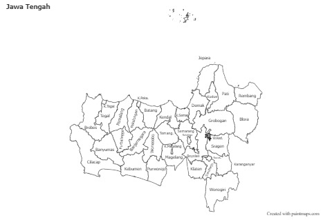 Mapas de muestra para Jawa Tengah (blanco-negro)