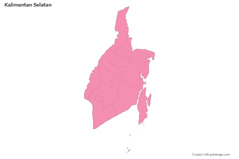 Kalimantan Selatan için Örnek Haritalar (pembe,anahat)