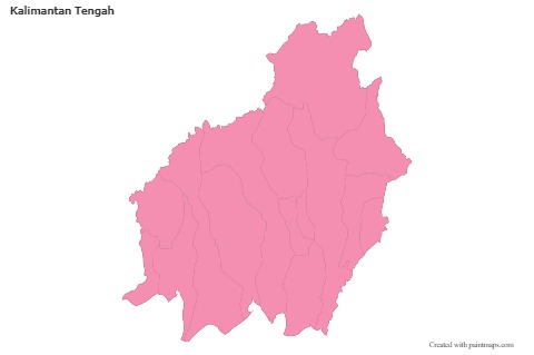 Kalimantan Tengah için Örnek Haritalar (pembe,anahat)
