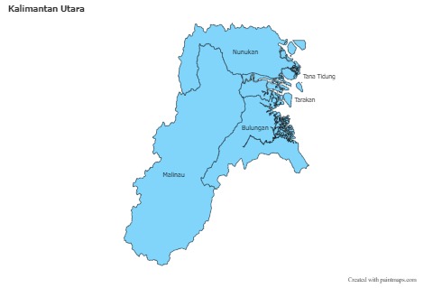 Sample Maps for Kalimantan Utara (blue)