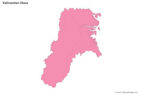 Sample Maps for Kalimantan Utara (pink,outline)