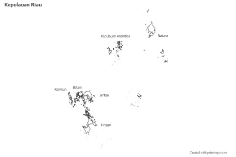 Kepulauan Riau için Örnek Haritalar (siyah-beyaz)