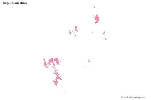 Kepulauan Riau için Örnek Haritalar (pembe,anahat)