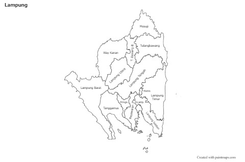 Lampung için Örnek Haritalar (siyah-beyaz)