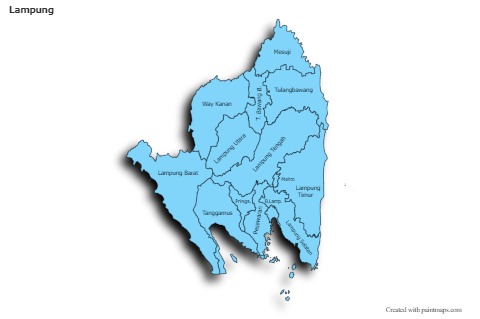 Lampung için Örnek Haritalar (mavi,gölgeli)