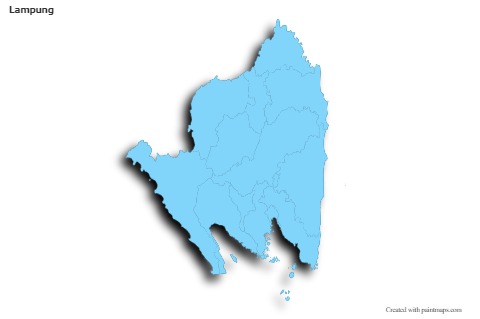 Lampung için Örnek Haritalar (mavi,anahat,gölgeli)