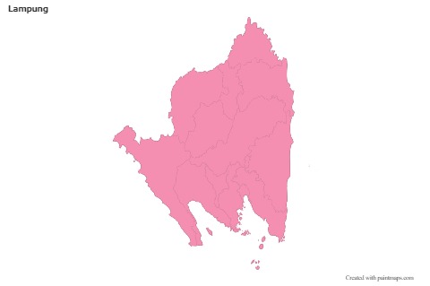 Lampung için Örnek Haritalar (pembe,anahat)