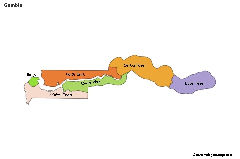 Sample Maps for Gambia (colored)