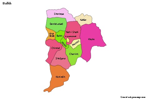 Contoh Peta untuk Balkh (berwarna)