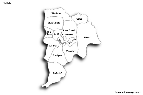 Contoh Peta untuk Balkh (hitam-putih,bayangan)