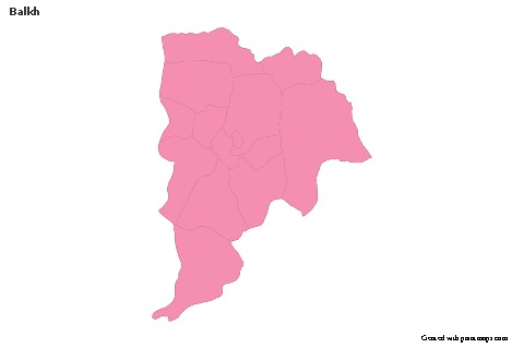 Contoh Peta untuk Balkh (merah jambu,garis besar)