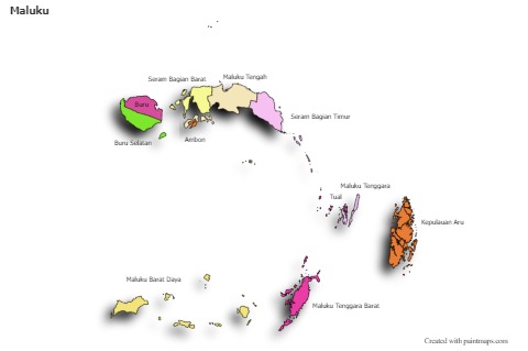 Sample Maps for Maluku (colored,shadowy)